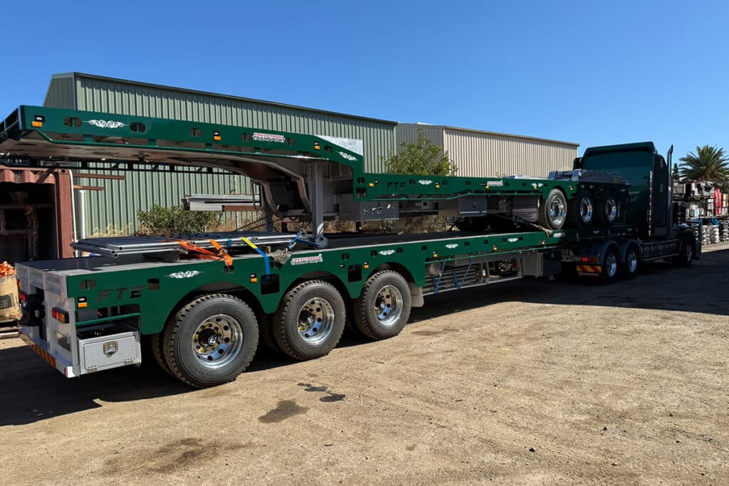 45ft Drop Deck Premium with Forward Folding Bi-Fold Ramps