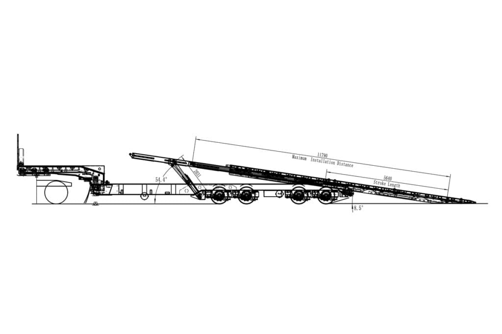 48FT Quad Axle Mega Tilt with Upper Deck