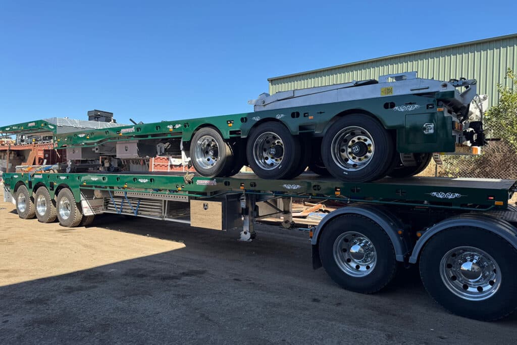 45ft Drop Deck Premium with Forward Folding Bi-Fold Ramps