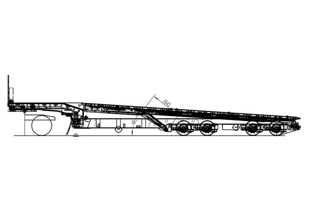 48FT Quad Axle Mega Tilt with Upper Deck