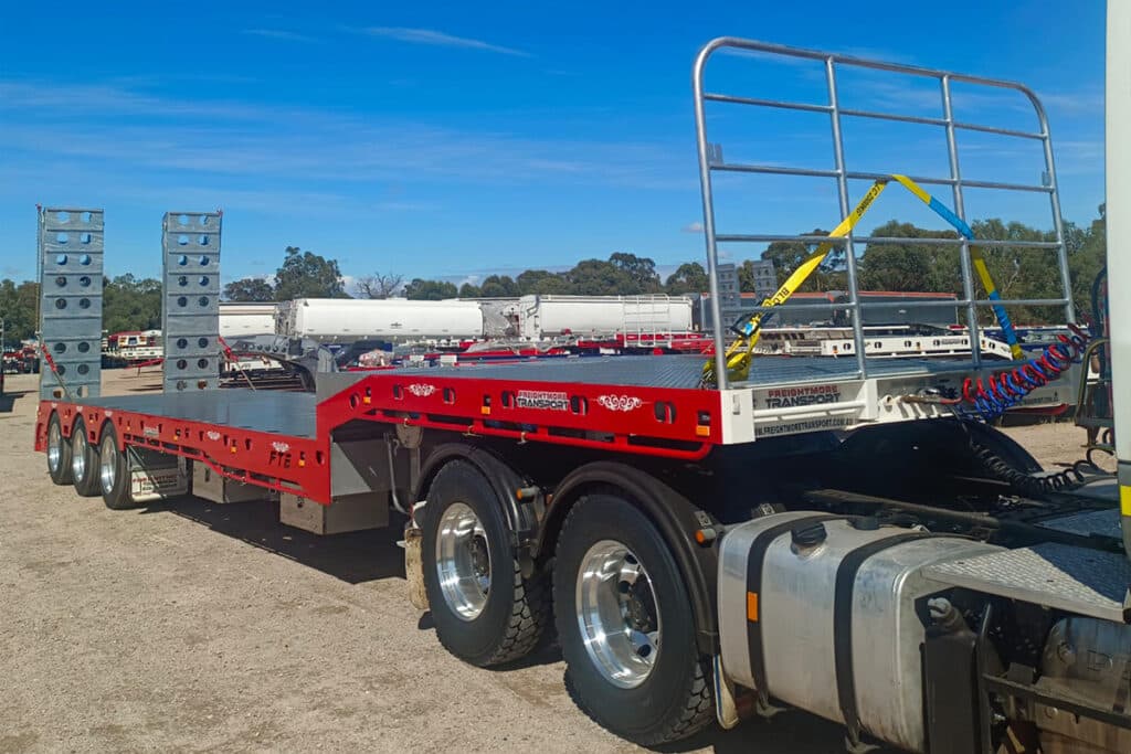 45ft Drop Deck Premium with Forward Folding Bi-Fold Ramps